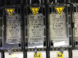 LOT OF 6-- SIEMENS 3NE8017 50 AMP FUSES, WITH FUSE BLOCKS