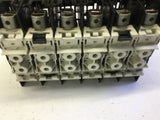 LOT OF 6-- SIEMENS 3NE8017 50 AMP FUSES, WITH FUSE BLOCKS