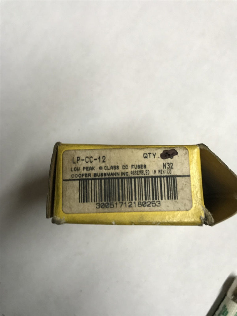 LP-CC-12 Amp Fuses Class CC Low-Peak 600V LOT OF 5