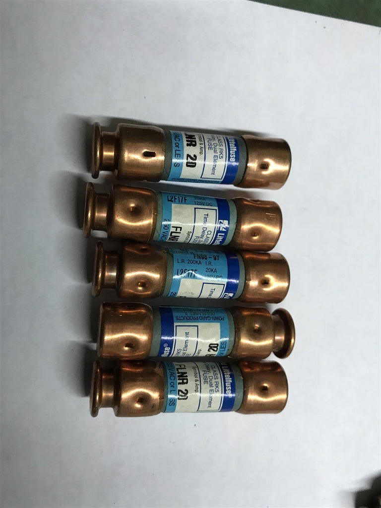NEW NO BOX LITTELFUSE FLNR20 LOT OF 5