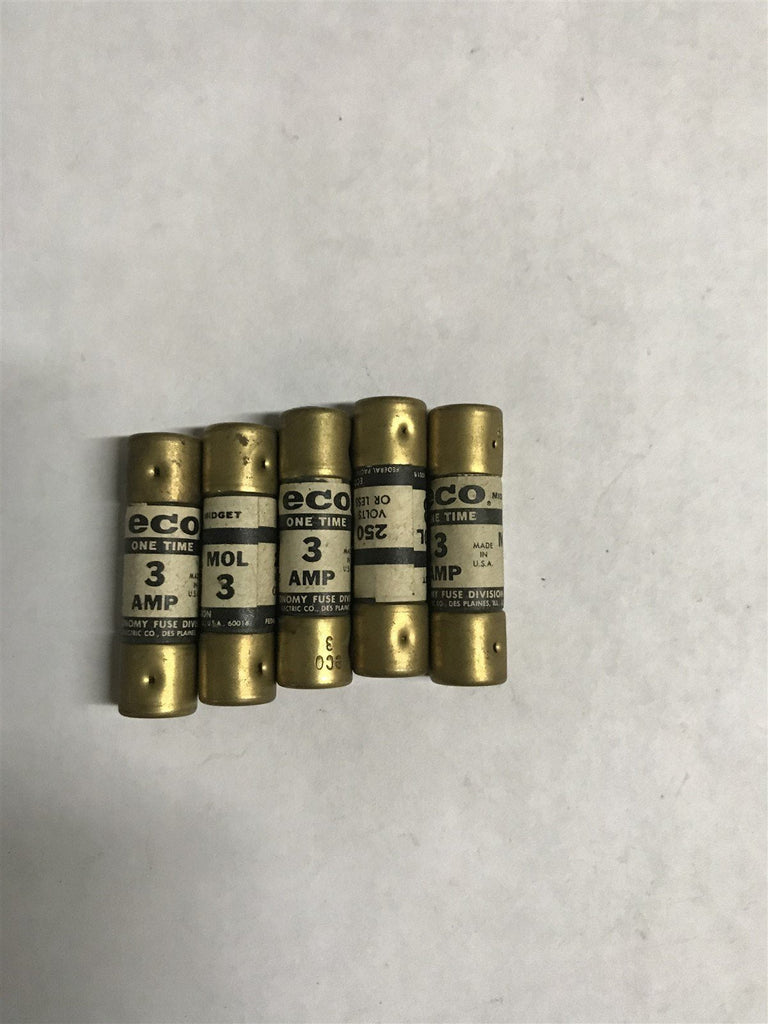 ECO 3 AMP FUSES LOT OF 5