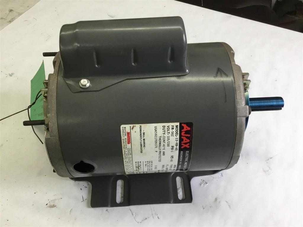 AJAX 13-RB-40 .33 HP AC MOTOR 115/230 VOLTS 1725 RPM 4P 56Z FRAME SINGLE PHASE