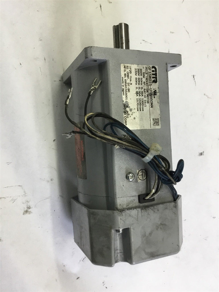 NISSEI CORP 69561033001 60 WATT 4P 15:1 RATIO 220 V .36A 1570 RPM