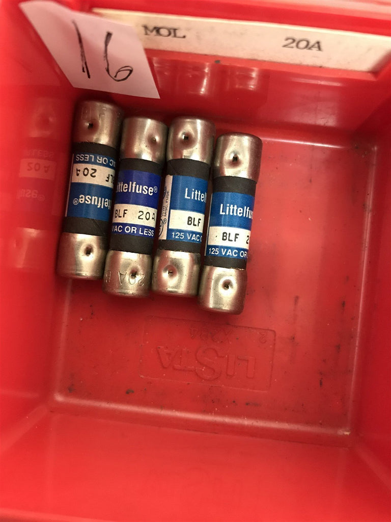 LITTELFUSE BLF 20 LOT OF 4 FUSES