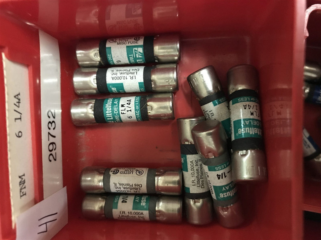 LITTELFUSE FLM 6 1/4 LOT OF 9 FUSES