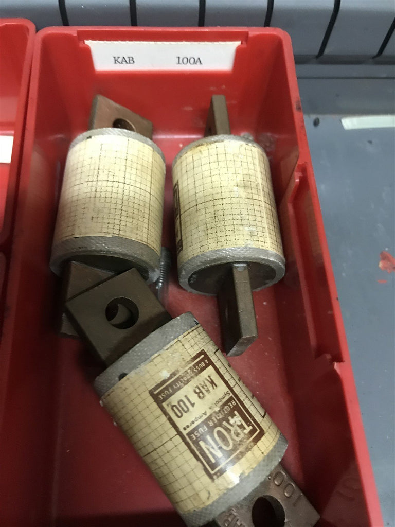 FUSETRON KAB 100 LOT OF 3 FUSES
