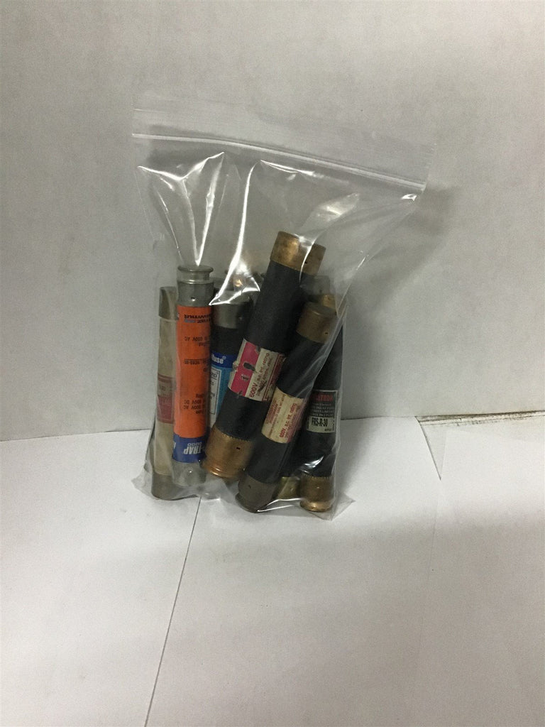 ASSORTED BAG OF MEDIUM FUSES BUSSMANN FUSETRON LITTELFUSE ETC