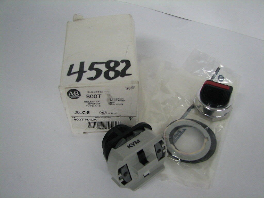 ALLEN-BRADLEY SELECTOR SWITCH 800T-HAZA  - TYPE 4/13 - 2 POSITION - RED - NEW