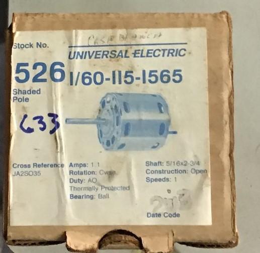 Universal Electric 526 Motor 1/60 HP 115 V 1565 RPM