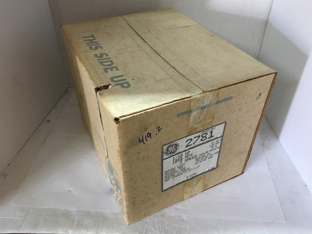 GE 2781 1/10 HP 115 VOLTS HVAC MOTOR 1050 RPM 3 SPEED 3.60 AMPS