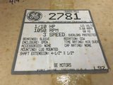 GE 2781 1/10 HP 115 VOLTS HVAC MOTOR 1050 RPM 3 SPEED 3.60 AMPS