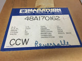 MARATHON 48A17O162 1/6 HP HVAC MOTOR 1625 RPM, SINGLE PHASE 115 VOLTS 48Y FRAME