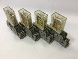LOT OF 4-- EAGLE SIGNAL I6QICA120 RELAY WITH BASE, 120 V COIL