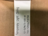 CORD LITE TEMPORARY LIGHTING SYSTEMS 07539 125 VOLT15A 1375W 100 FT