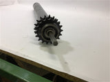 19-3/4" L X 1/2" OD CONVEYOR ROLLER W/ SPROCKET 40 CHAIN 36 TEETH