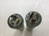 STAINLESS STEEL FILTERED ELEMENT 3 PRONG PLUG 200 OHMS LOT OF 2