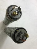 STAINLESS STEEL FILTERED ELEMENT 3 PRONG PLUG 200 OHMS LOT OF 2