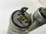STAINLESS STEEL FILTERED ELEMENT 3 PRONG PLUG 200 OHMS LOT OF 2