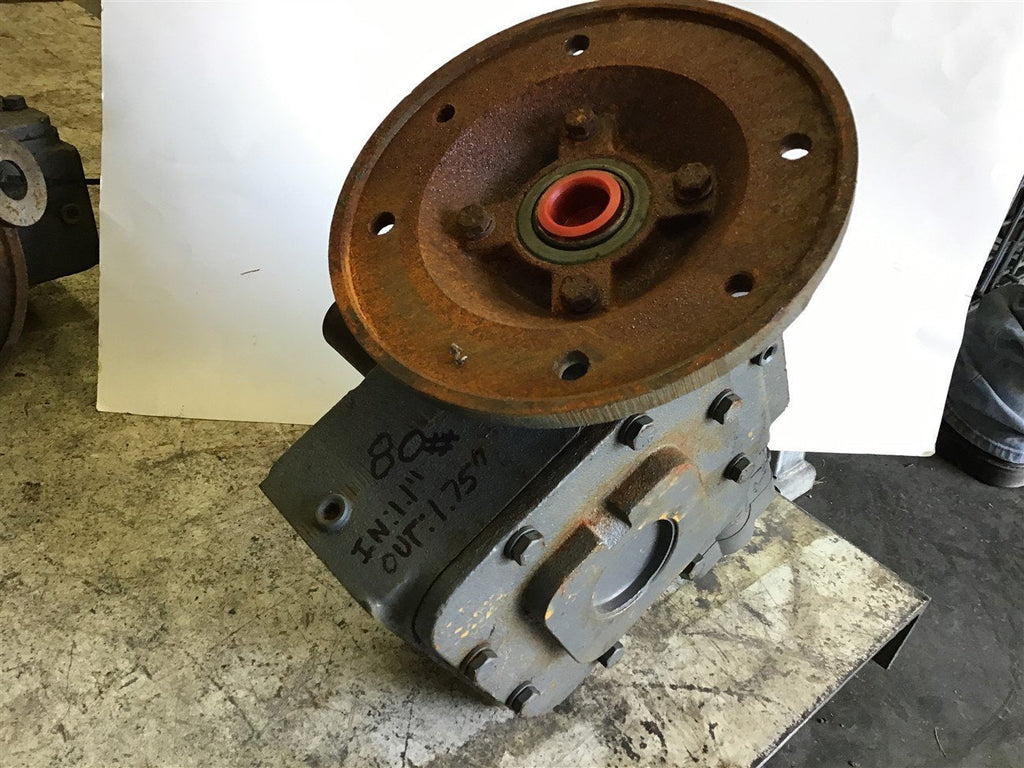 WINSMITH 935MDNE LEFT ANGLE GEAR REDUCER 20:1 RATIO 1.1" INPUT 1.75" OUTPUT