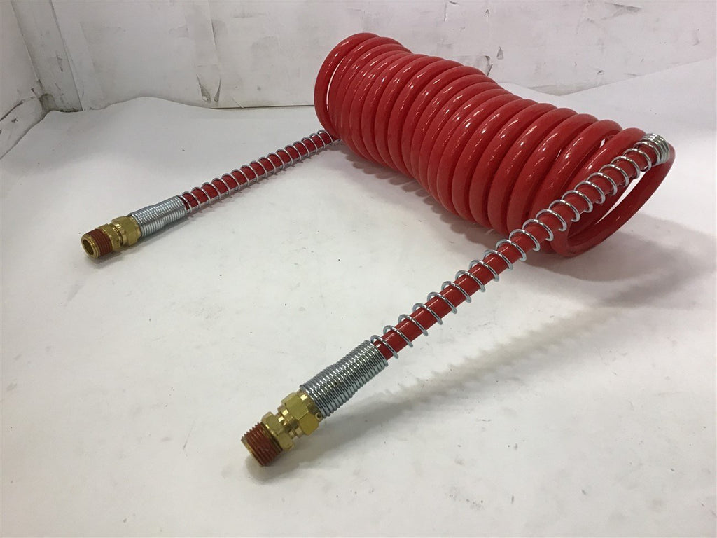 Power Products 15' Coil Air Set SAE J844 Type 3B 1/2 o.d. A Dot Red