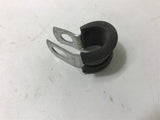 1BAB3 3/8'' EPDM GALVANIZED STEEL CUSH CLAMP .281 HOLE DIA 131791D 10 Pcs