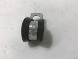 1BAB3 3/8'' EPDM GALVANIZED STEEL CUSH CLAMP .281 HOLE DIA 131791D 10 Pcs