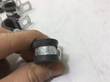1BAB3 3/8'' EPDM GALVANIZED STEEL CUSH CLAMP .281 HOLE DIA 131791D 10 Pcs