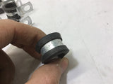 1BAB3 3/8'' EPDM GALVANIZED STEEL CUSH CLAMP .281 HOLE DIA 131791D 10 Pcs