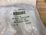 1BAB3 3/8'' EPDM GALVANIZED STEEL CUSH CLAMP .281 HOLE DIA 131791D 10 Pcs