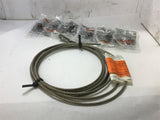 Crosby G-450 Red U-Bolt Clips Size 1/4 1010051 Lot of 6 w/ Wire Rope
