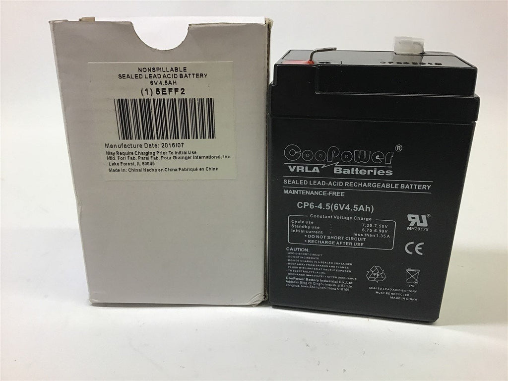 CooPower CP6-4.5(6V4.5Ah) VRLA Sealed Lead-Acid Rechargeable Battery