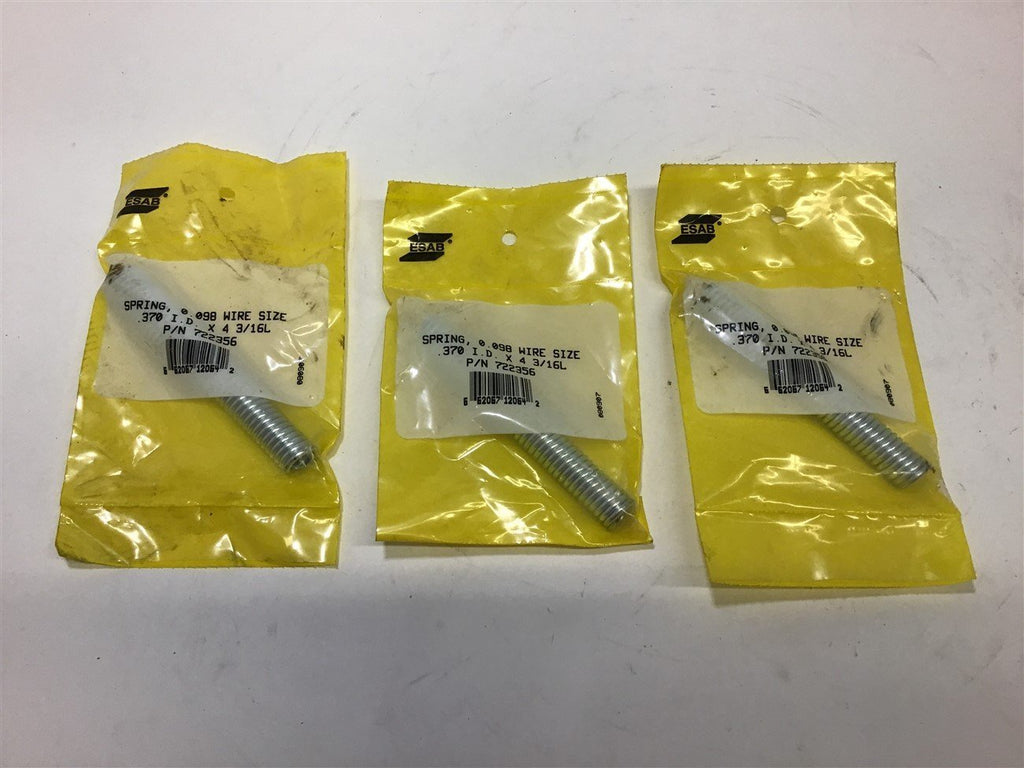 ESAB 722356 .370 ID x 4 3/16L 0.098 Wire Size Lot of 3