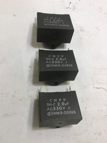 CMPP SH-Z 2.0 330 Volts Capacitor Lot of 3 – BME Bearings and Surplus