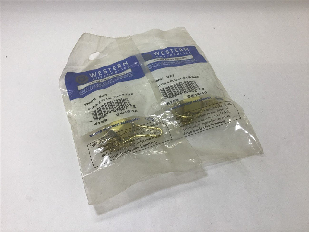 Western Enterprises 927 Chain & Plug CGA-B Size Qty. 2