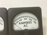 Simpson Electric Model 57 Gauges 0 - 1500 Amperes AC M-10485-12 FS-5A Qty. 2