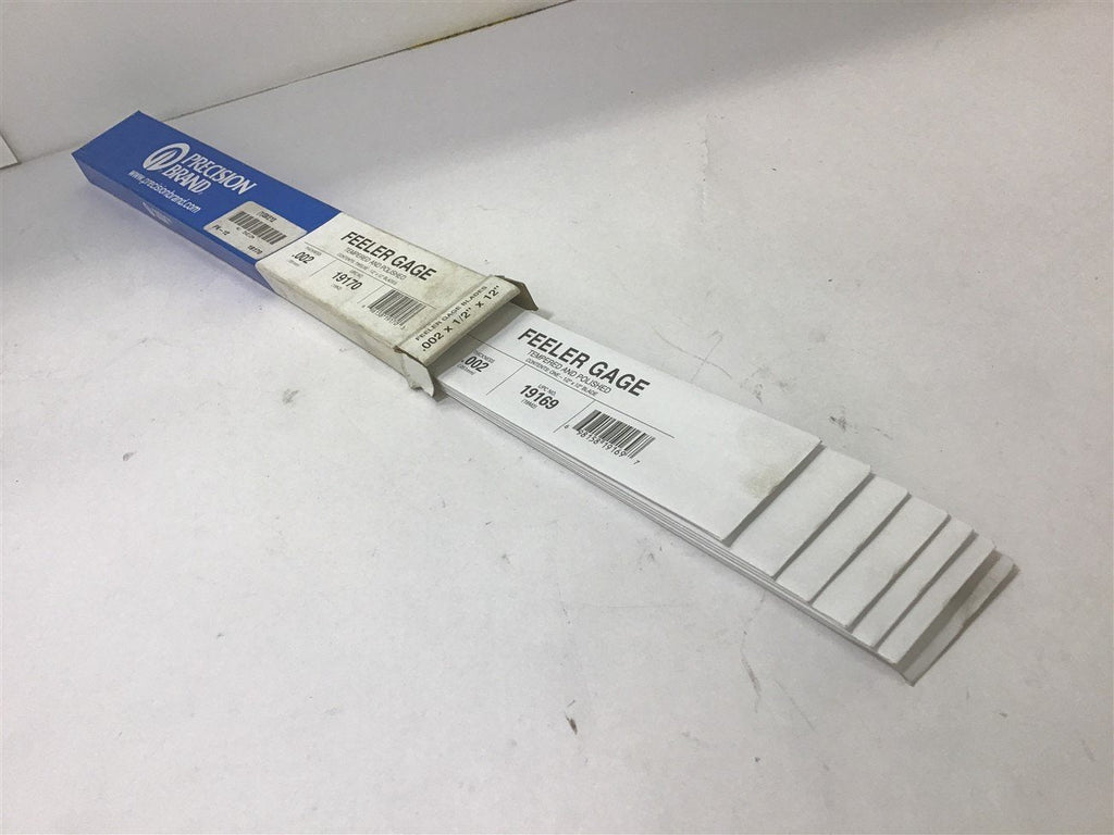 Precision 19169 Tempered Feeler Gage 0.002" 7 Pcs