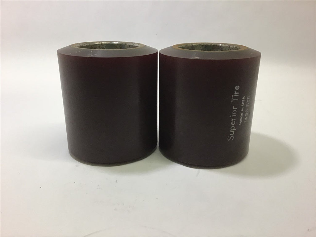 Superior Tire 1450 STD Poly Wheel Roller 3" OD 1-7/8" ID 3-3/8" Long Lot of 2