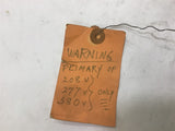 General Electric 9T58B87 Transformer 50/60 Hz Type IP .250 KVA