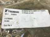 Tslibaki 3162879 Roller Chain 40 Riveted Cut Length 17 Pitches Long 8 Strands