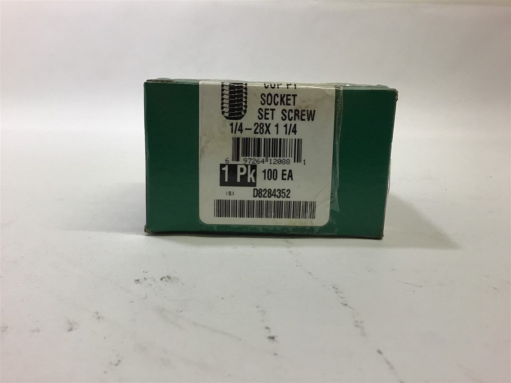 MSC W-1987508 Cup Pt Socket Set Screws 60540135 1/4-28X 1 1/4 100 Pcs