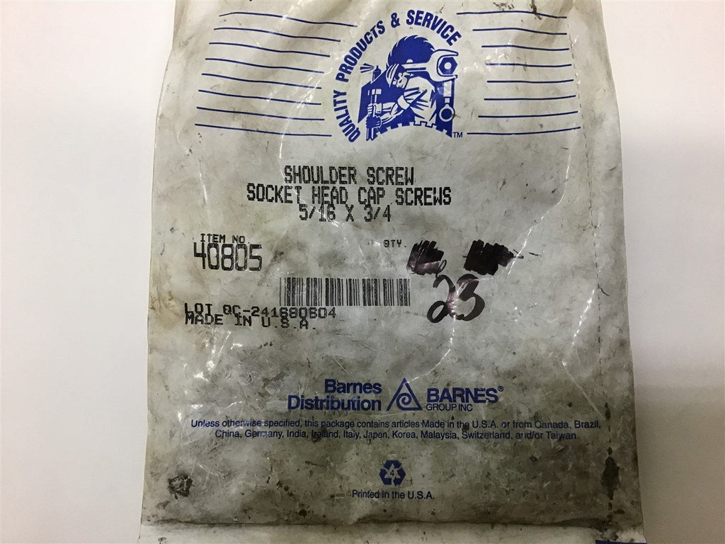 Barnes 40805 Shoulder Screw Socket Head Cap Screws 5/16" x 3/4" 23 Pcs