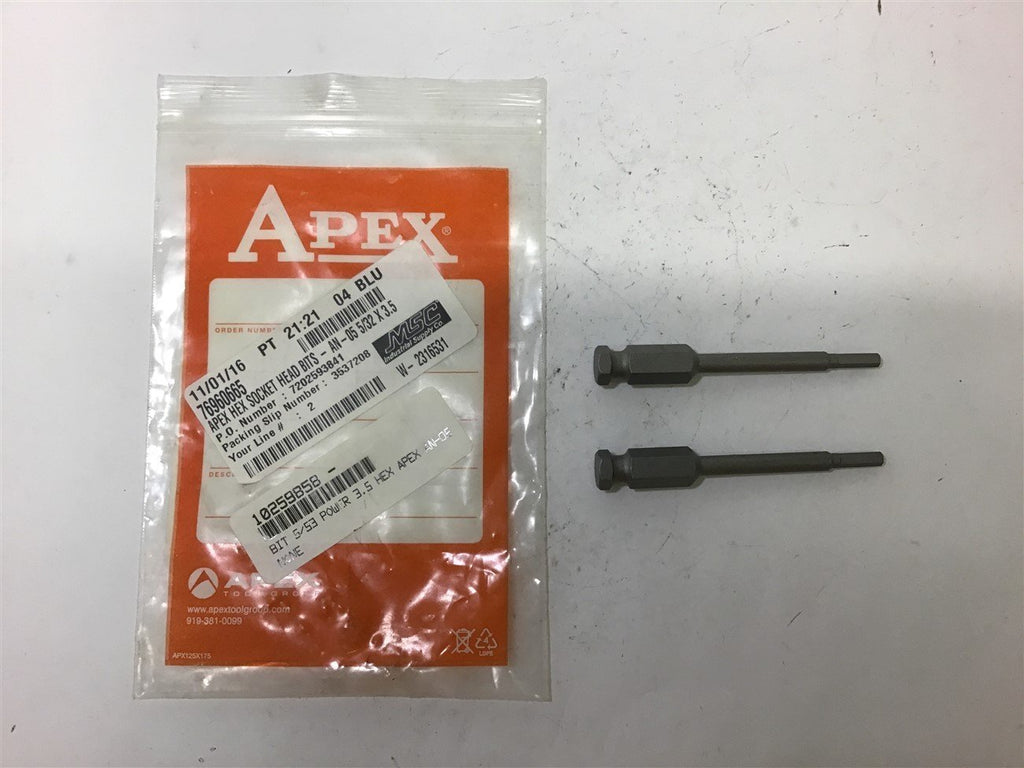MSC AN-05 Heck Socket Head Bits 5/32 x 3.5 Lot of 2