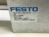 Festo SLE-50-100-KF-A-G Linear Air Cylinder 145 PSI