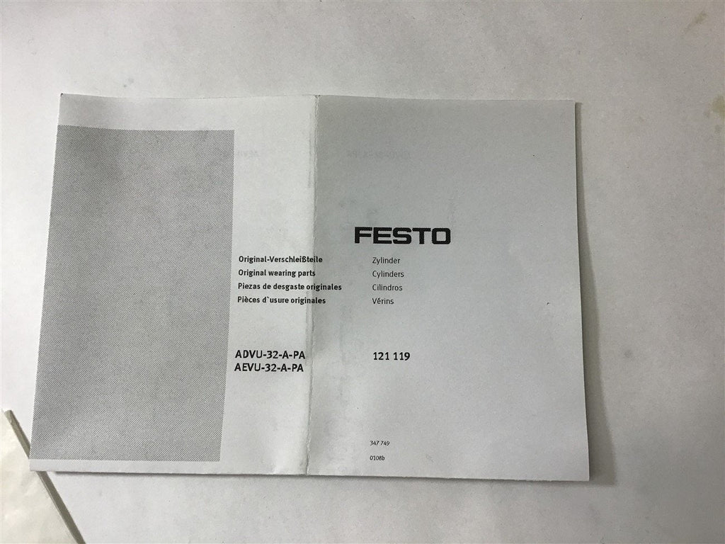 Festo ADVU/AEVU-32-A-P-A Rebuild Seal Kit Series H8