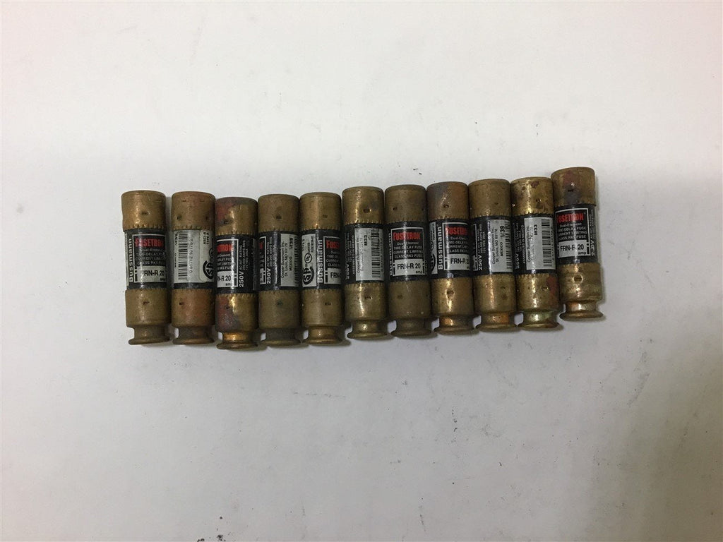 Bussmann FRN-R 20 Fusetron Fuse 250 V RK5 Lot of 11