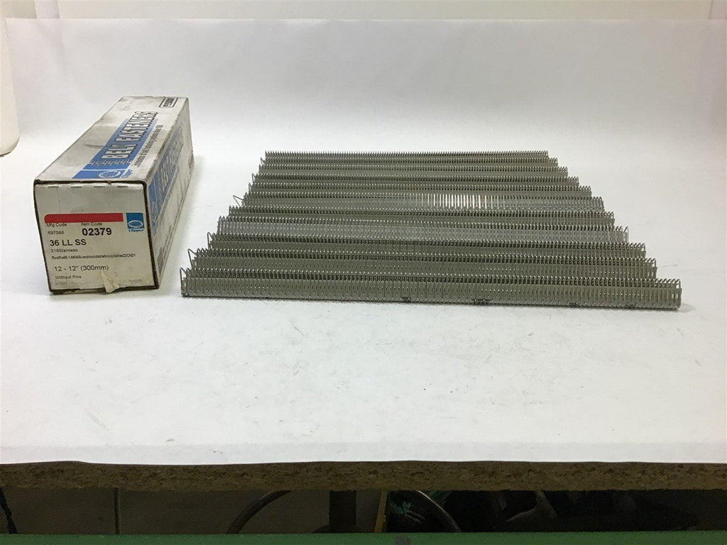 Clipper 36 LL SS Belt Fasteners 316 Stainless 12" Lot of 11
