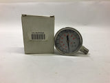 Grainger 4CFH3A Gauge 0-60 Psi 0-400 kPa Tube & Socket Glycerin