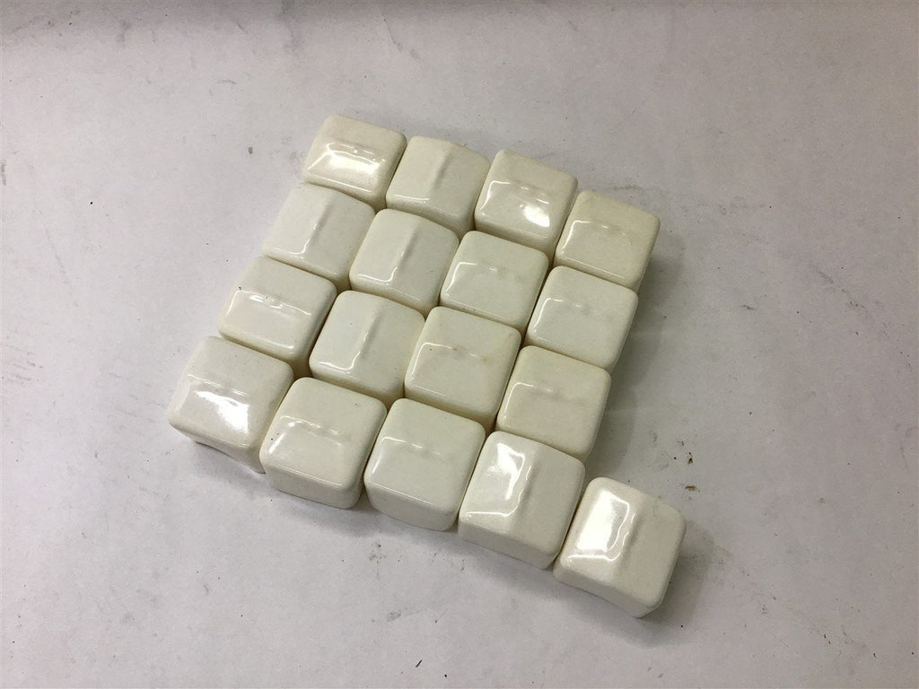 Qty. 17 of White Rubber Square Cover Caps