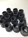 Qty. 15 Black Rubber # 19 Round Chair Leg Cover Caps