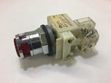 Square D 9001 KM35 24-48V AC-DC Red Illuminated Pilot Light